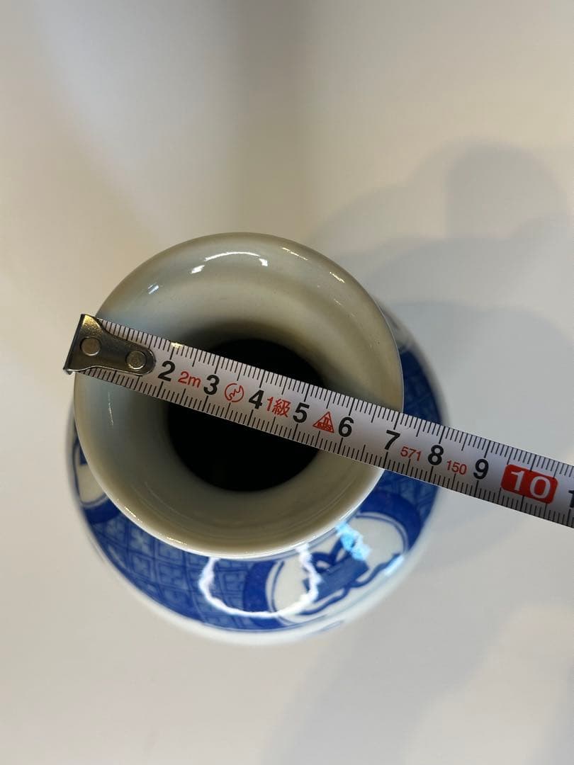 希少品 中国古董 骨董清時代 染付風景花瓶 康熙年製在銘 花器 香道具 茶道具