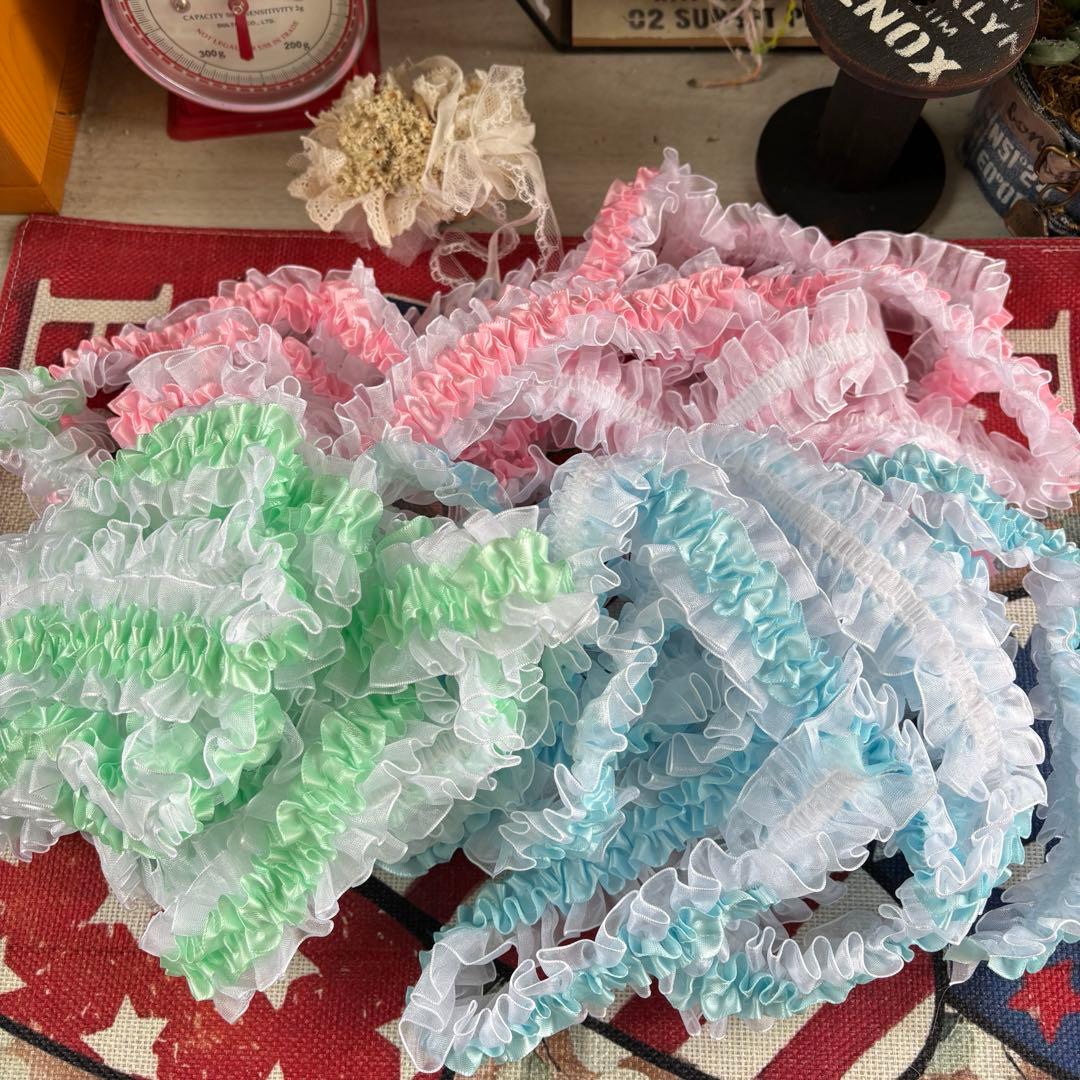 ダブルレイヤーフリル　マカロンカラー