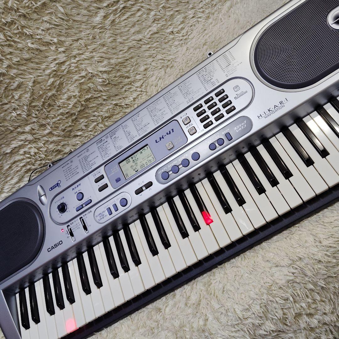【良品】カシオ 電子ピアノ LK-41 光ナビゲーション タッチレスポンス