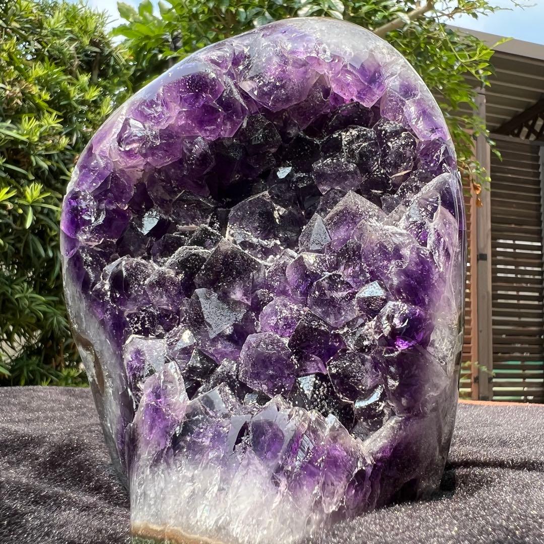 ✳️極品✨神々しい美濃紫の輝き✨最強浄化や魔除け✨特大 アメジストクラスター 原石