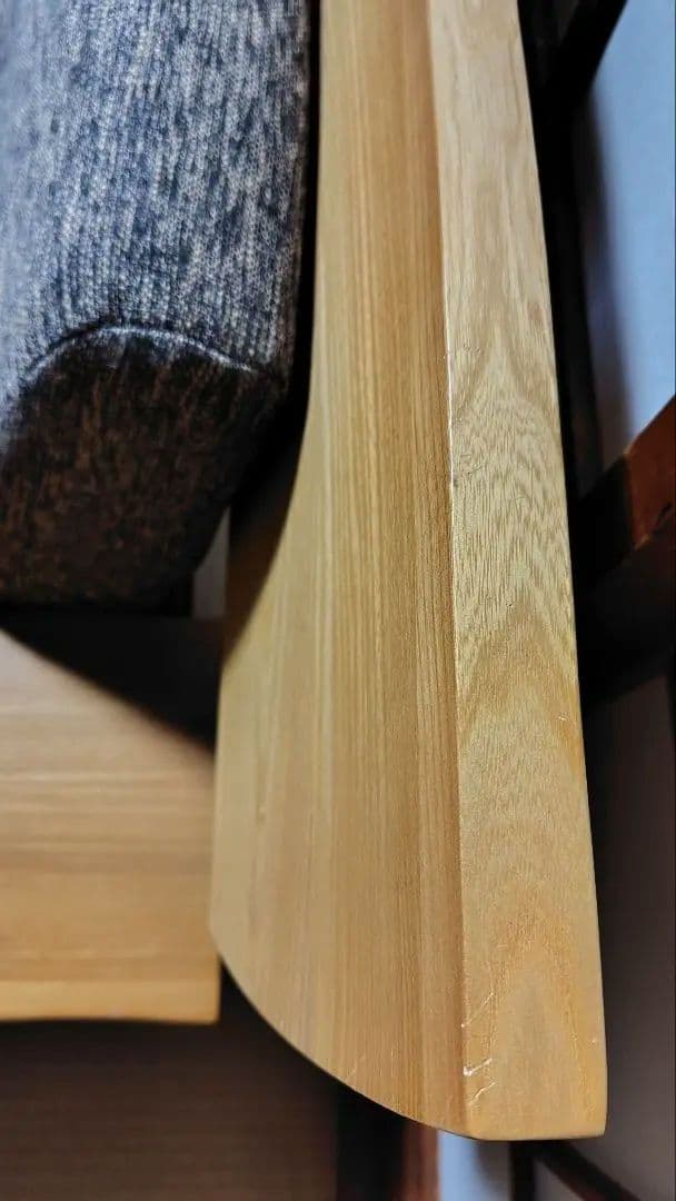 天然木　Zen ３人掛けソファー 布張り　ブラウン