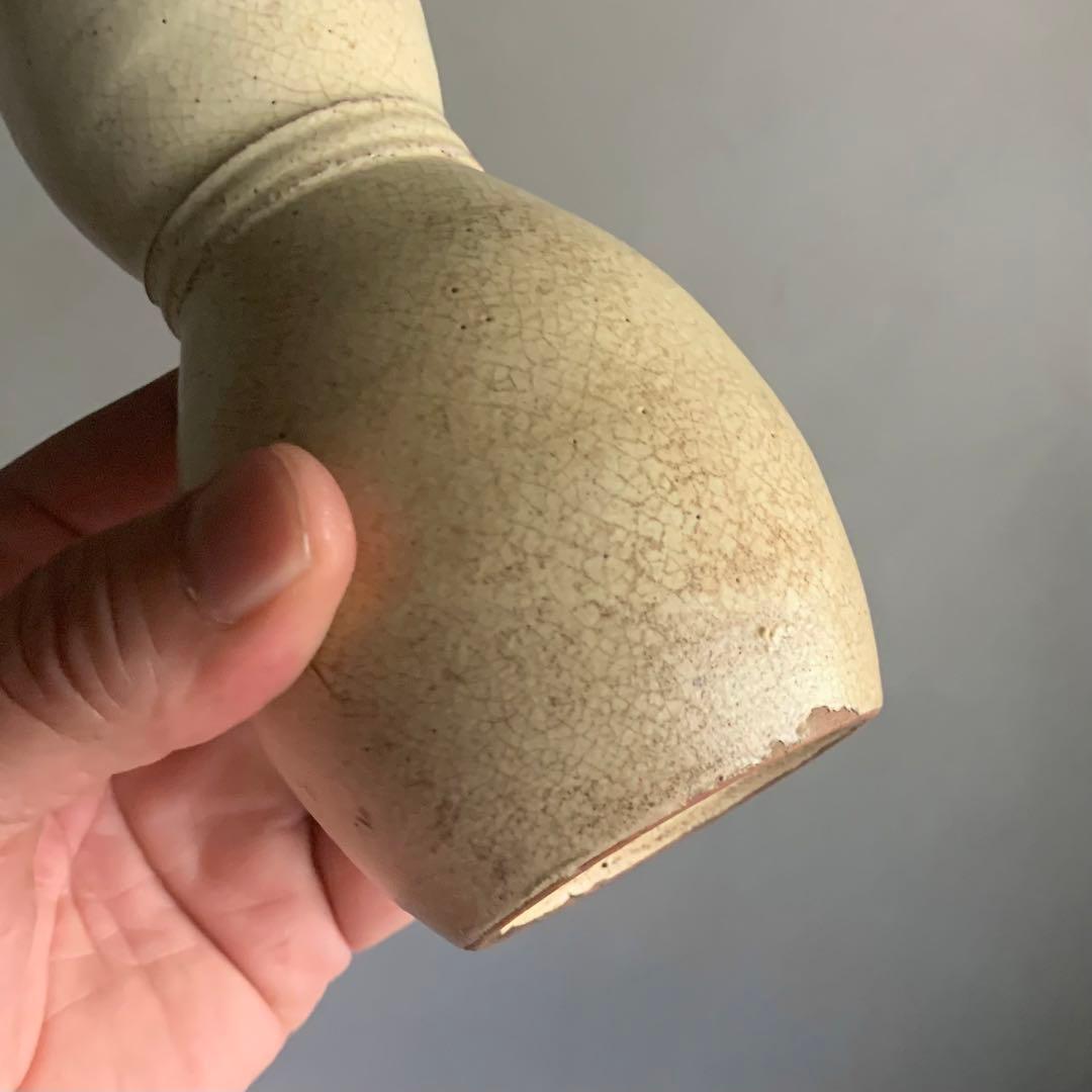 白丹波的 瓢形 白釉徳利 酒器 古美術 古道具 アンティーク