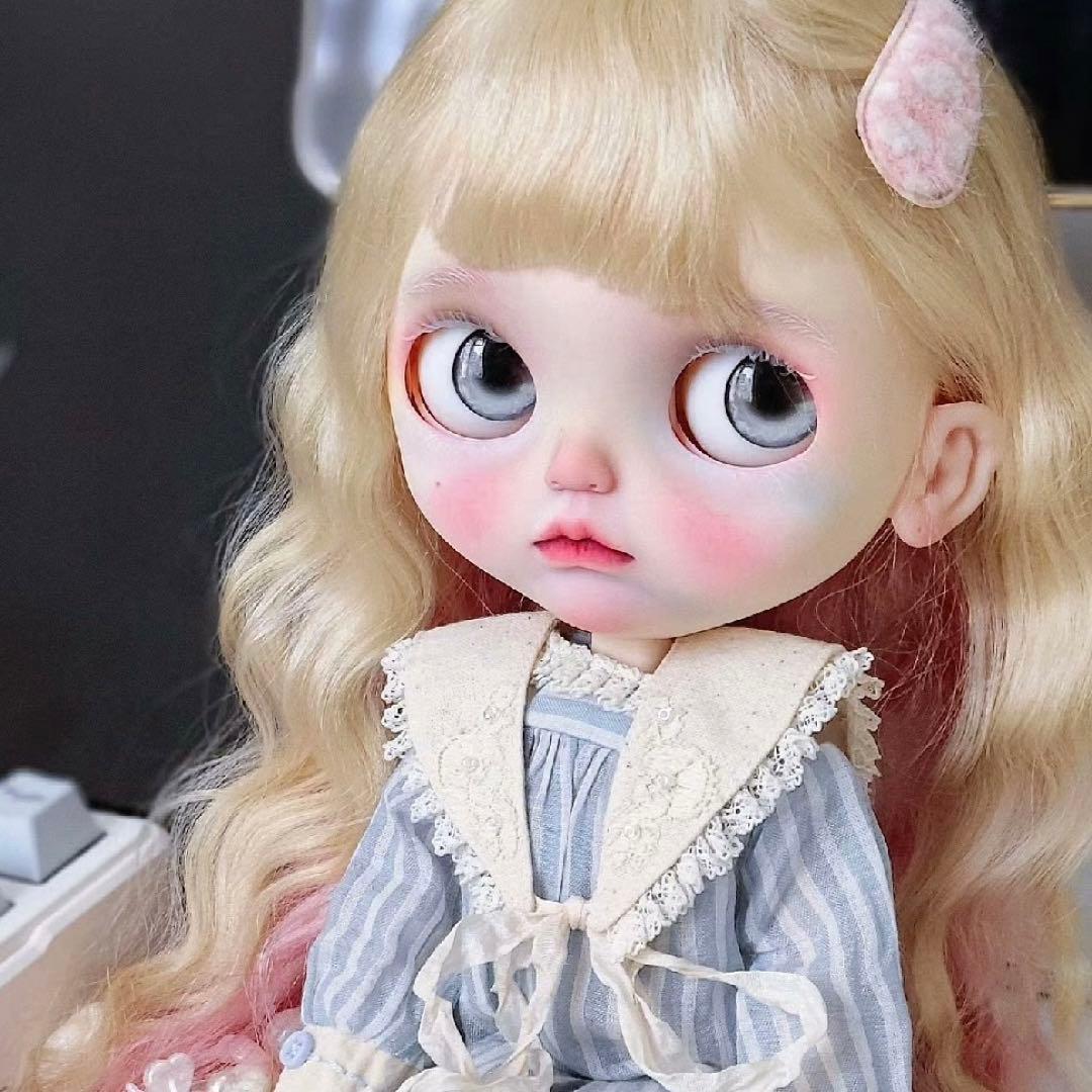 カスタムブライス 海外作家様 人形 アルビノ オッドアイ 白猫ちゃん フルセット