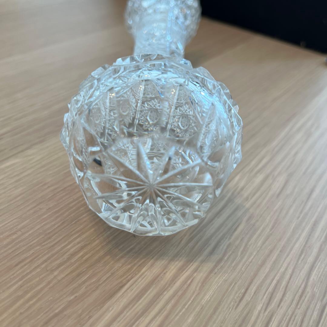 クリスタルガラス 花瓶 20cm