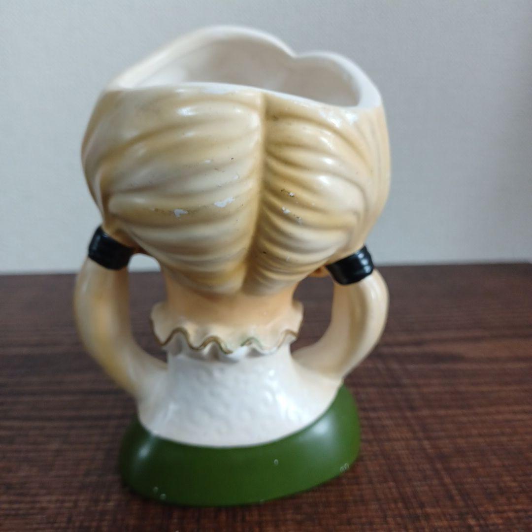 ビンテージ レディヘッドベース 陶器製の置物花瓶　美しい女性　３点セット