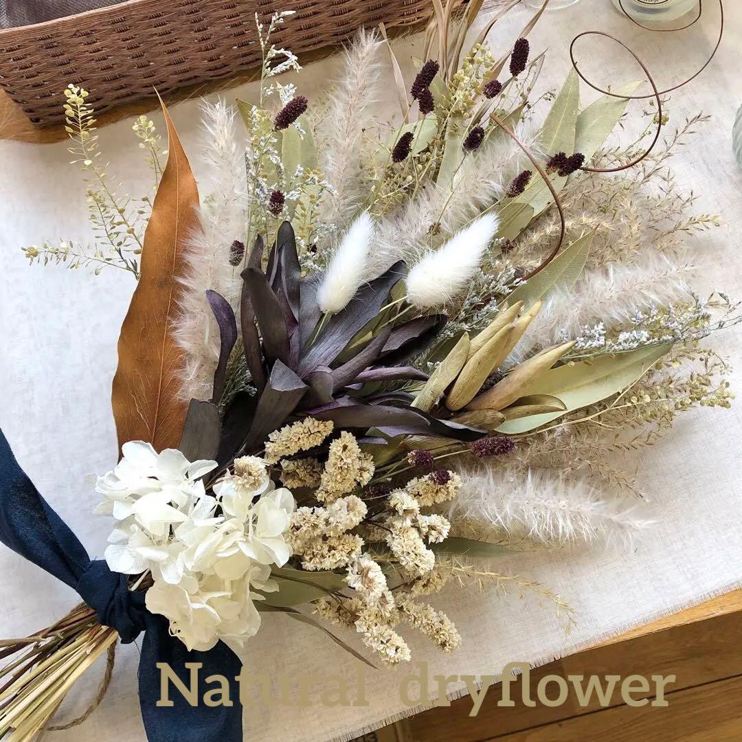 ＊Natural＊リューカとホワイトスワッグ☆ドライフラワースワッグ
