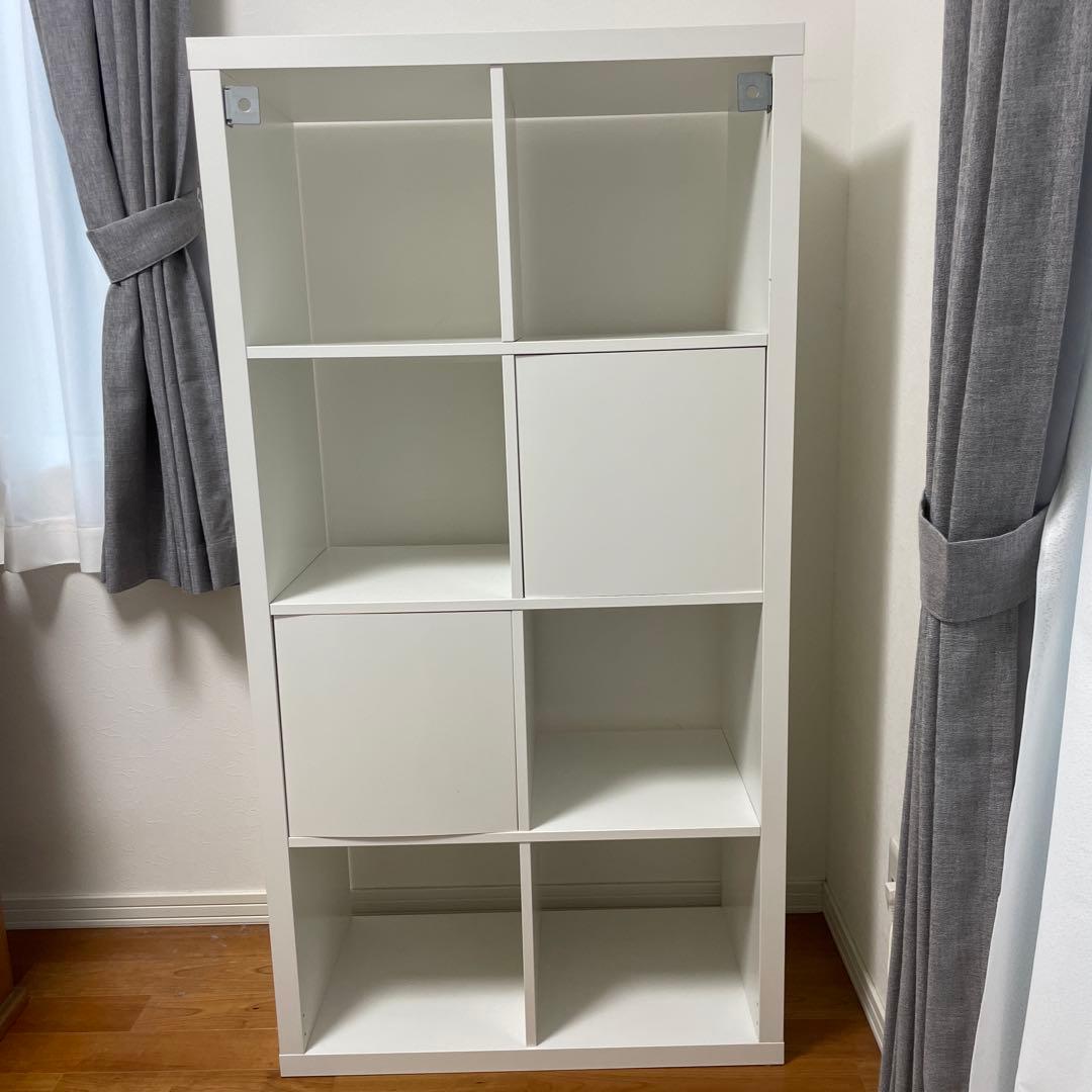 IKEA ホワイト収納棚　扉２枚付き（梱包、発送たのメル便）