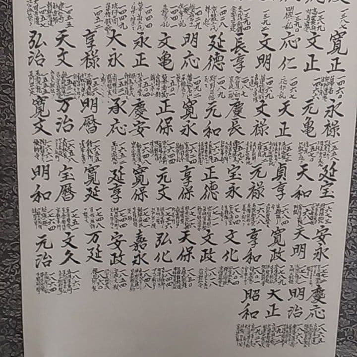 【掛け軸】歴代山稜真影、日本国元号　2本