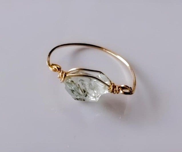 Kgf14 希少 アンダラクリスタル アクアセレニティ 原石 リング