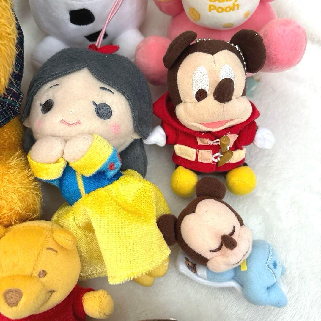 【Disney】キャラクター　ぬいぐるみ　28体まとめ　プーさん　アナ雪　白雪姫