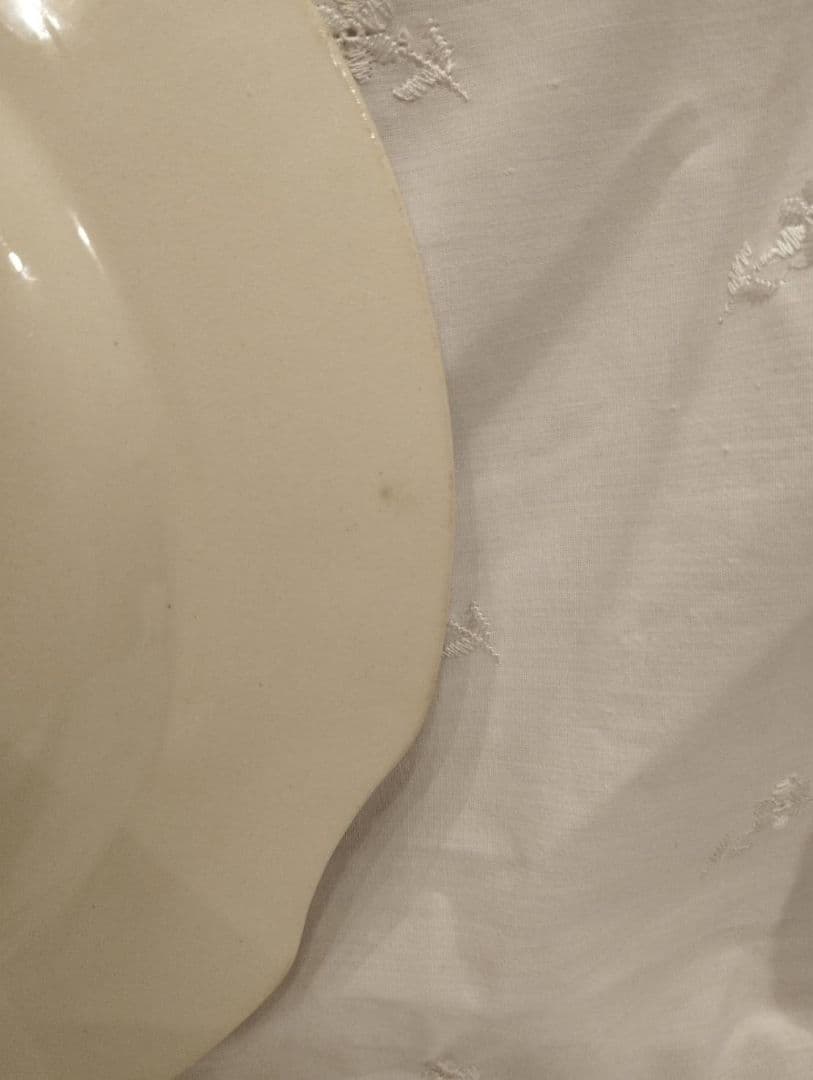 アンティーク GIEN アイボリー 深皿、サラダボウル