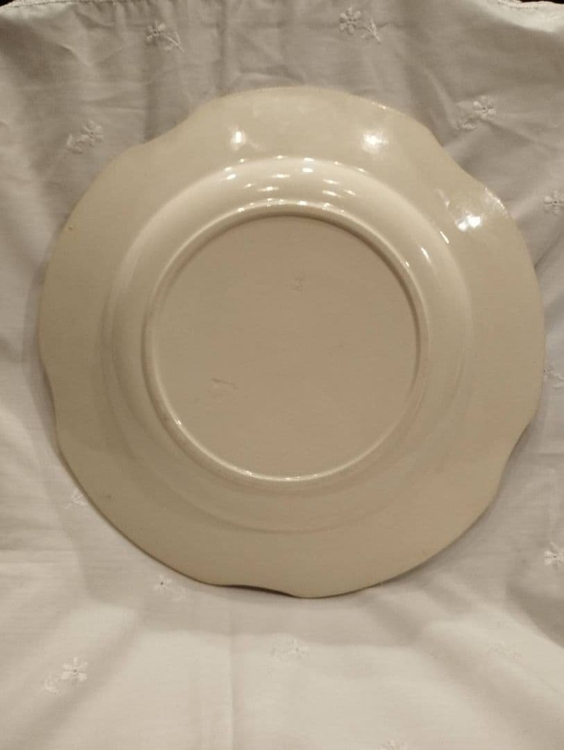 アンティーク GIEN アイボリー 深皿、サラダボウル