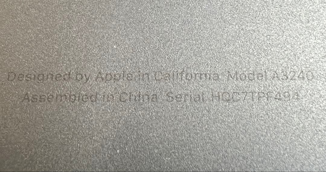 M4 MacBook Air ミッドナイト 英語配列(UK)【箱無し】