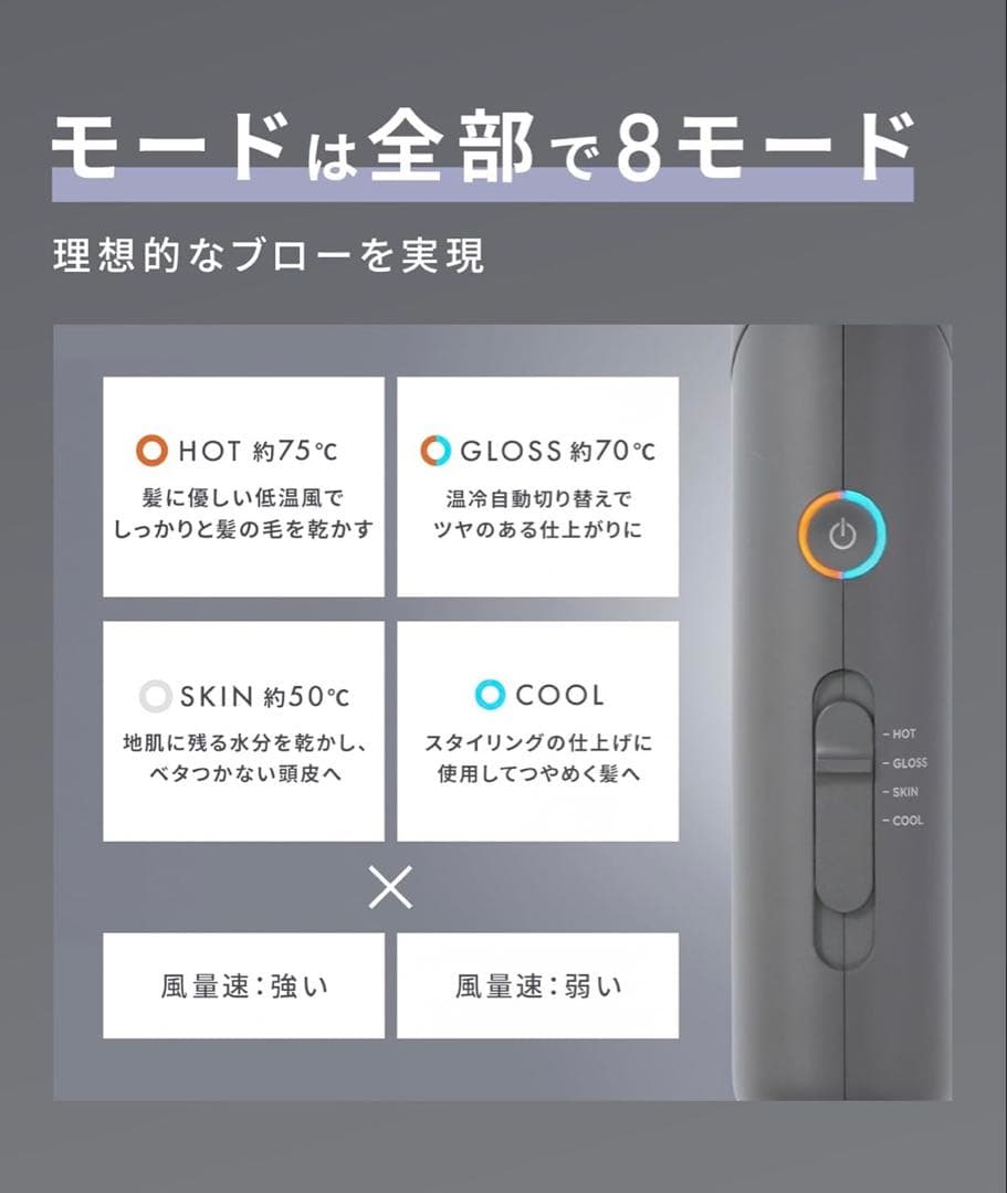 サロニア　スムースシャインドライヤー　グレー