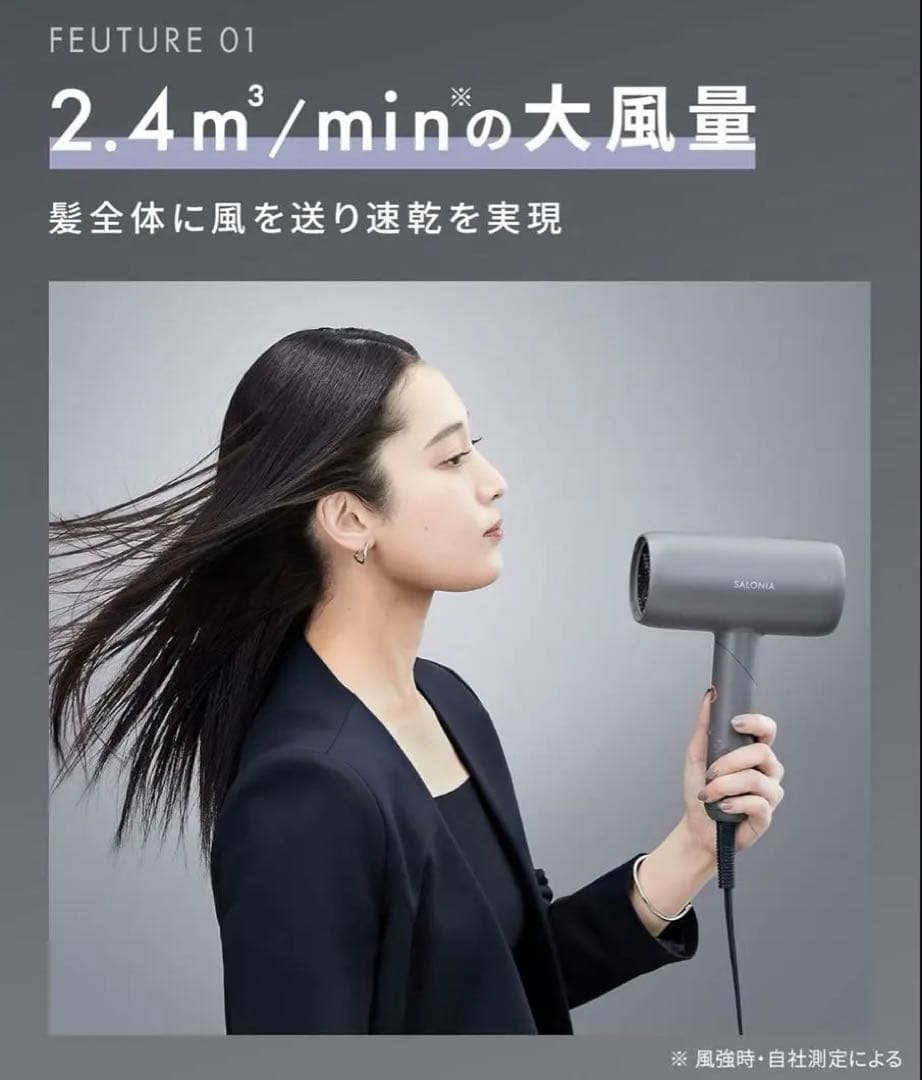 サロニア　スムースシャインドライヤー　グレー