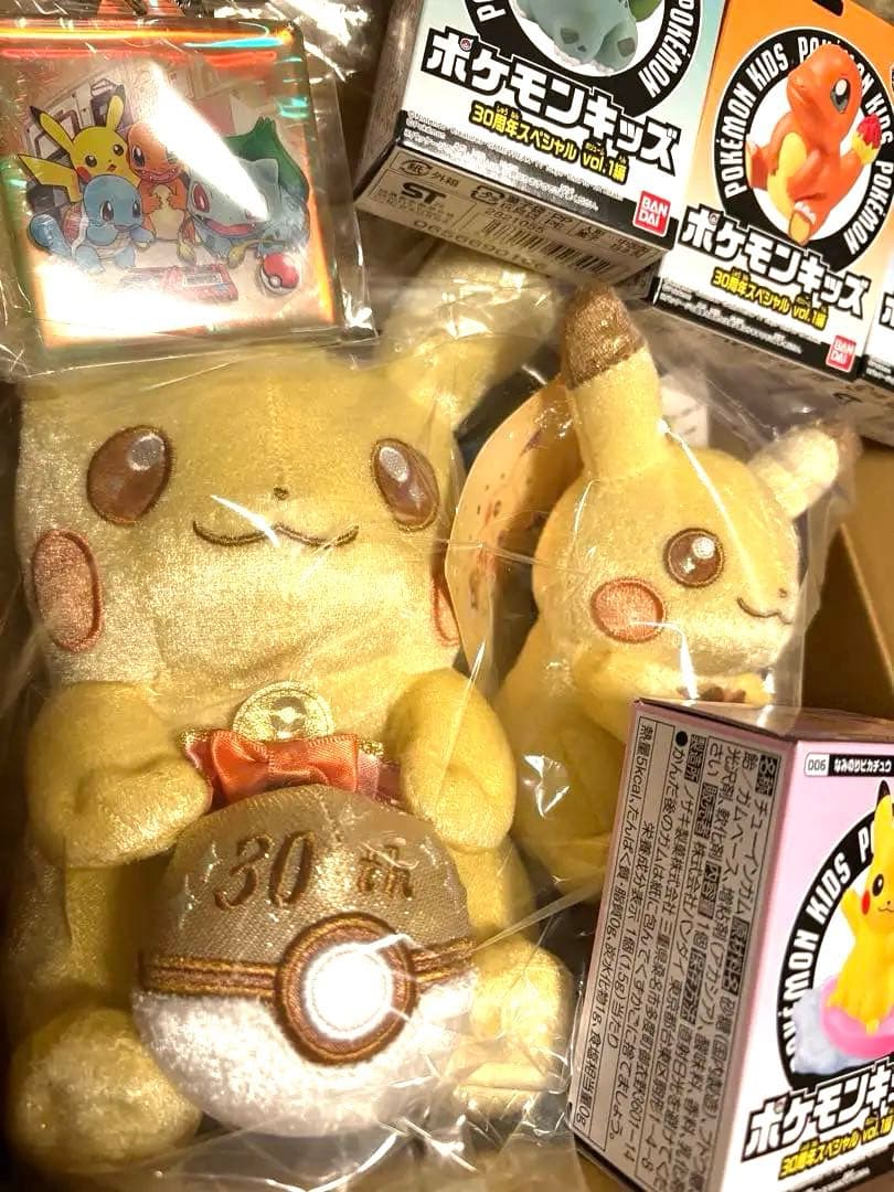 30周年記念 ピカチュウ ぬいぐるみ＆マスコットセット　アクリル　ポケモンキッズ