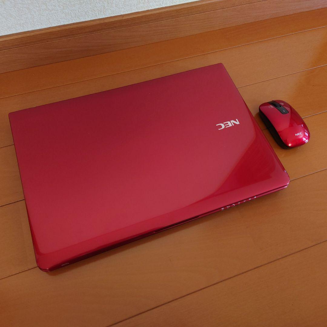 設定済み✨️NECノートパソコンLAVIE✨️レッド✨️新品SSD＆オフィス