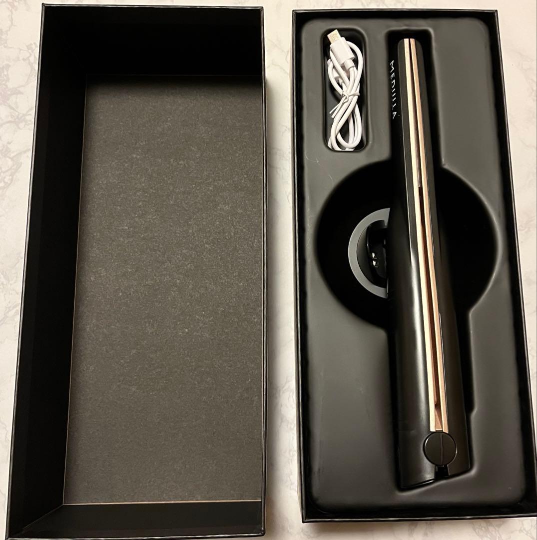【中古】MEDULLA メデュラ ソニックシャインプロ ブラック 超音波アイロン