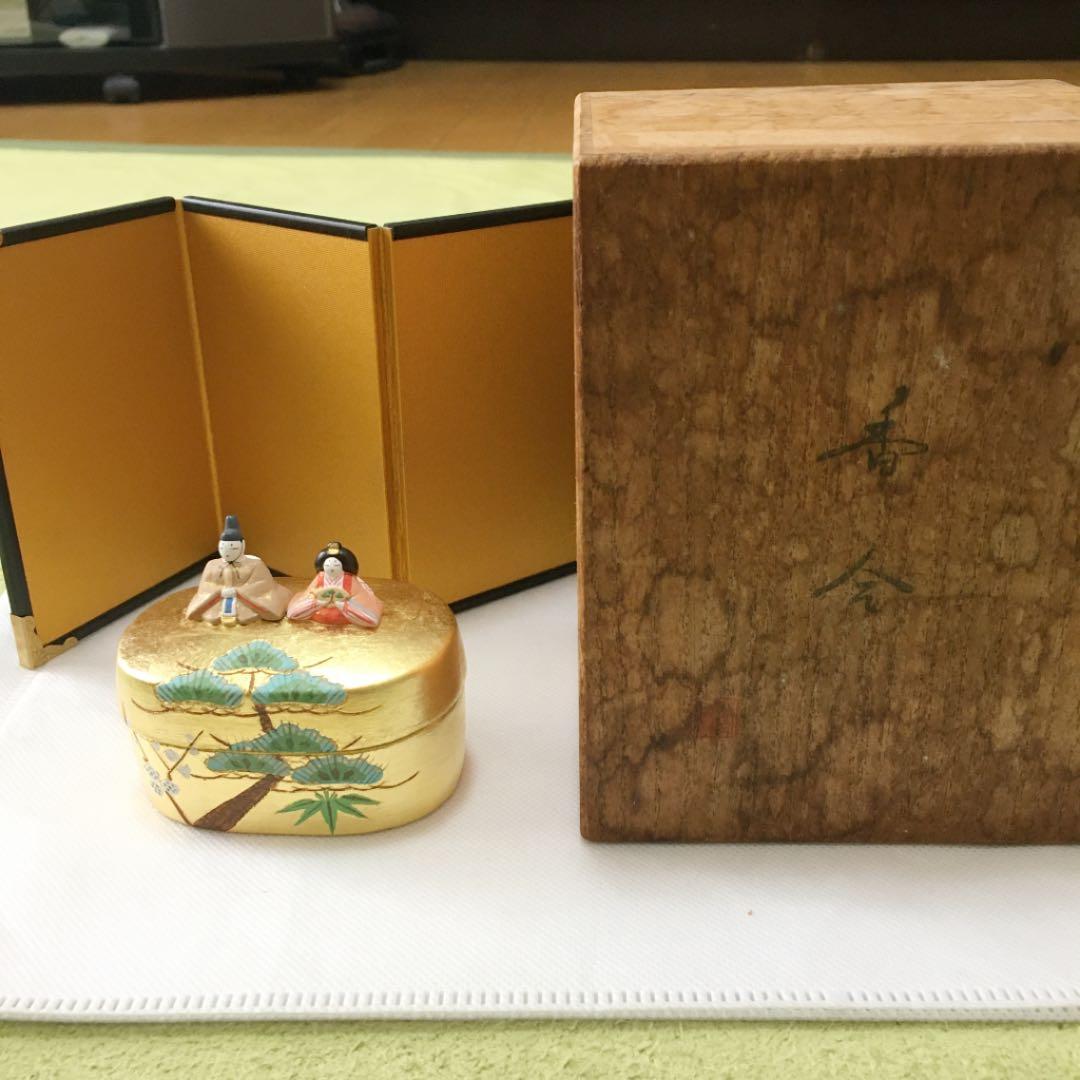 金　ひな祭り　香合　(京都) 屏風セット