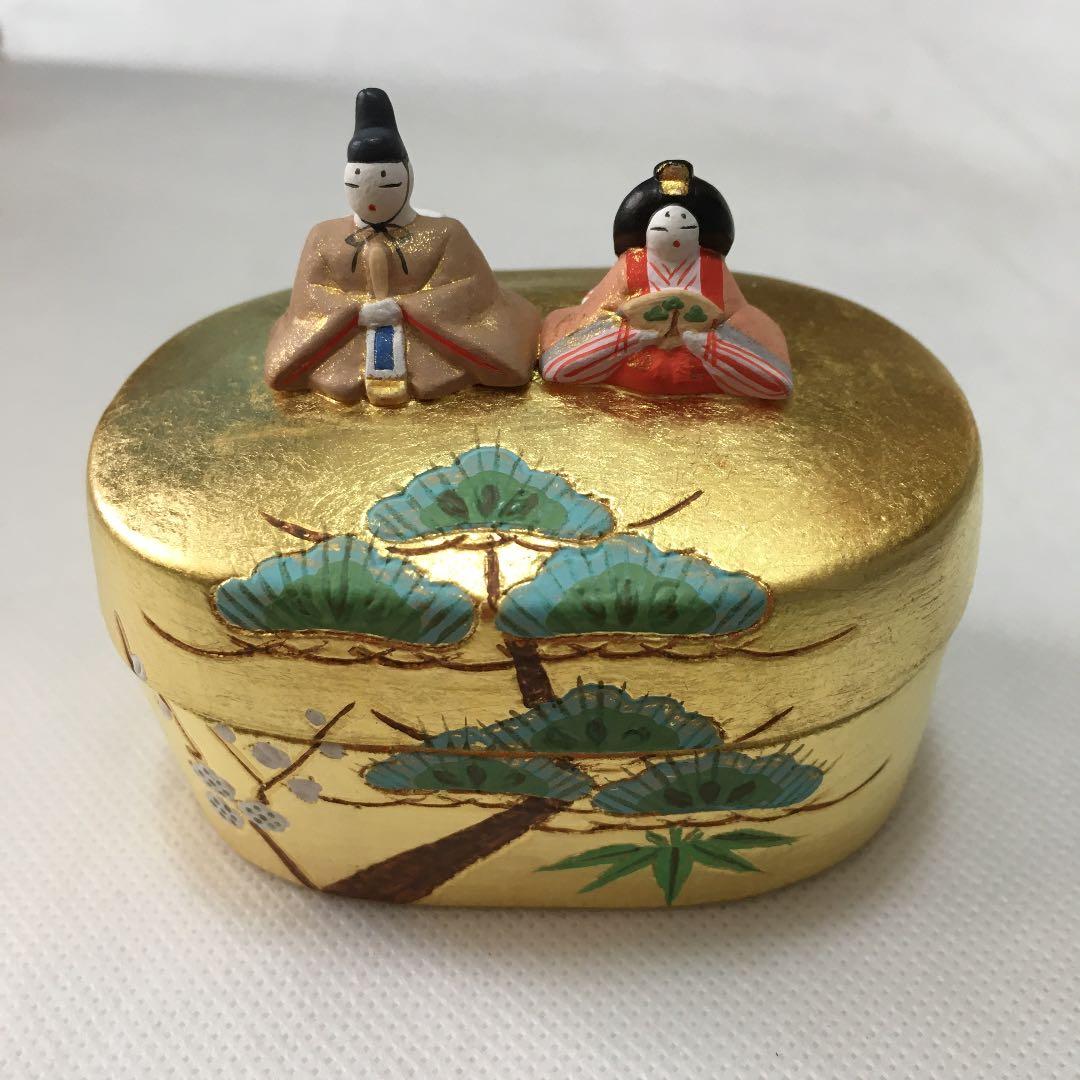 金　ひな祭り　香合　(京都) 屏風セット