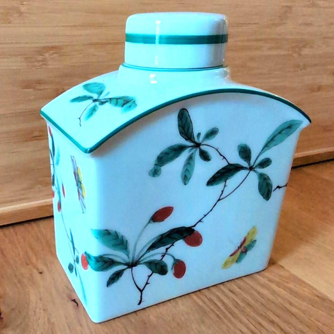 ポルトガル王室御用達メトロポリタン美術館コラボ 陶器 茶入れ ティーキャディ