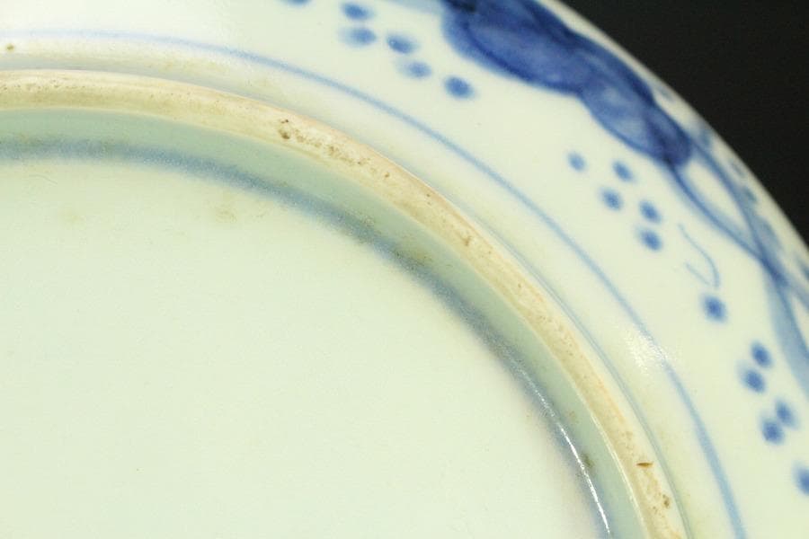 中国美術 青花 龍紋 皿 φ20cm (LC371)