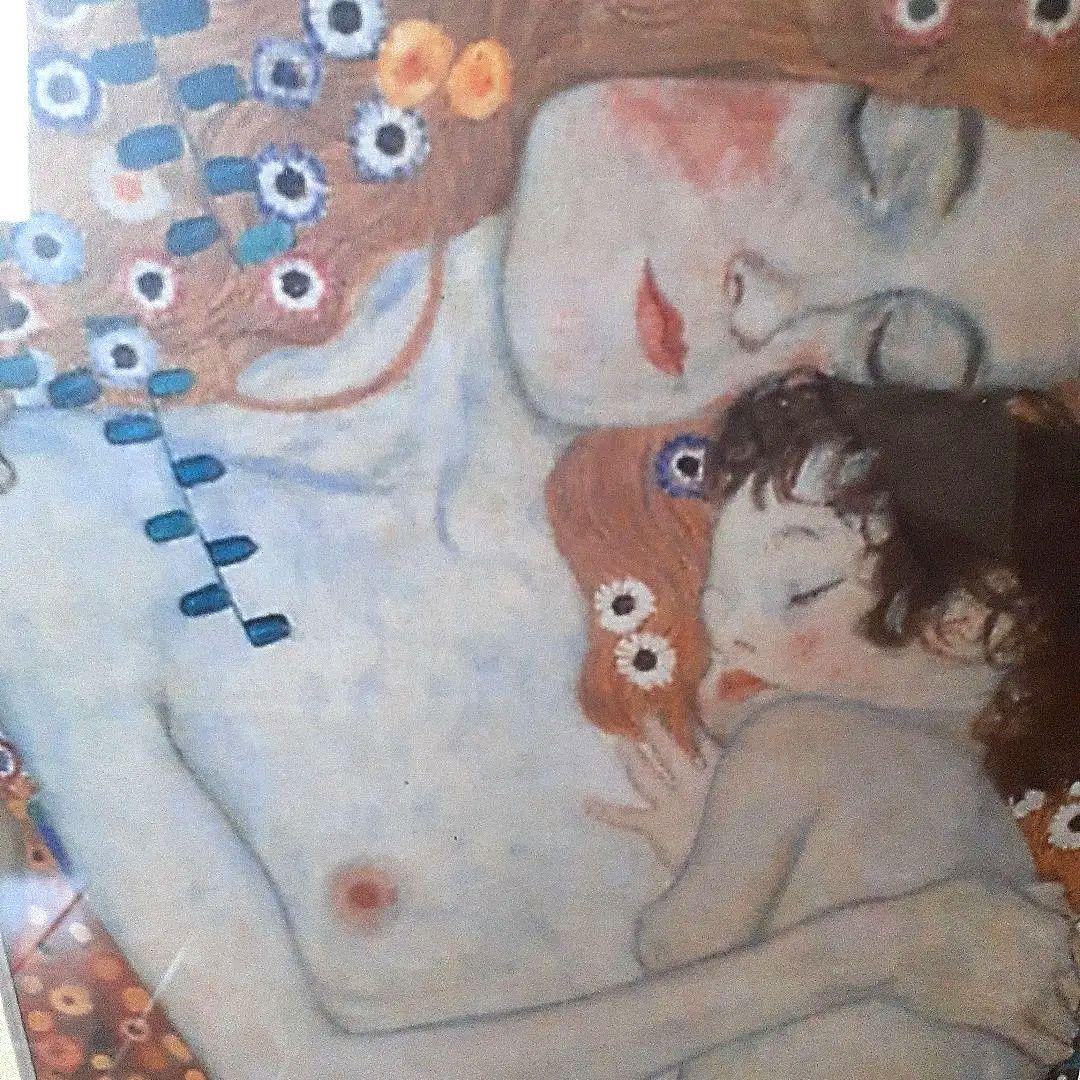 サナサナ　クリムト　絵画　「女の3段階の生涯」ゴールド額縁