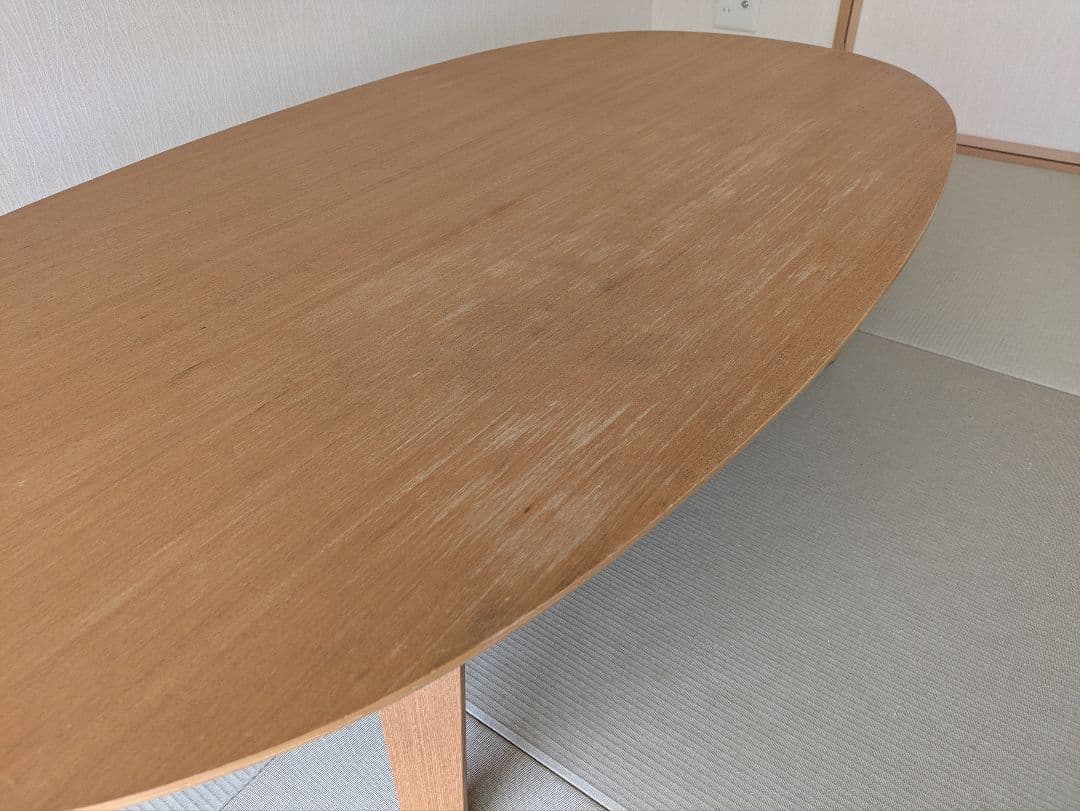 無印良品（廃盤品）楕円形ナチュラルウッド座卓