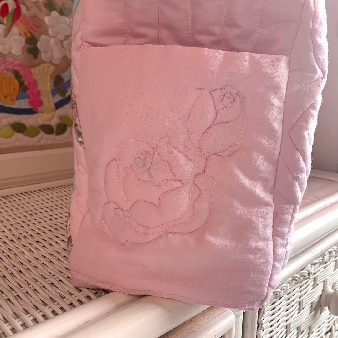 ハワイアンキルト　バッグ　ハワイ　薔薇　ロケラニ オーダー うみがめ