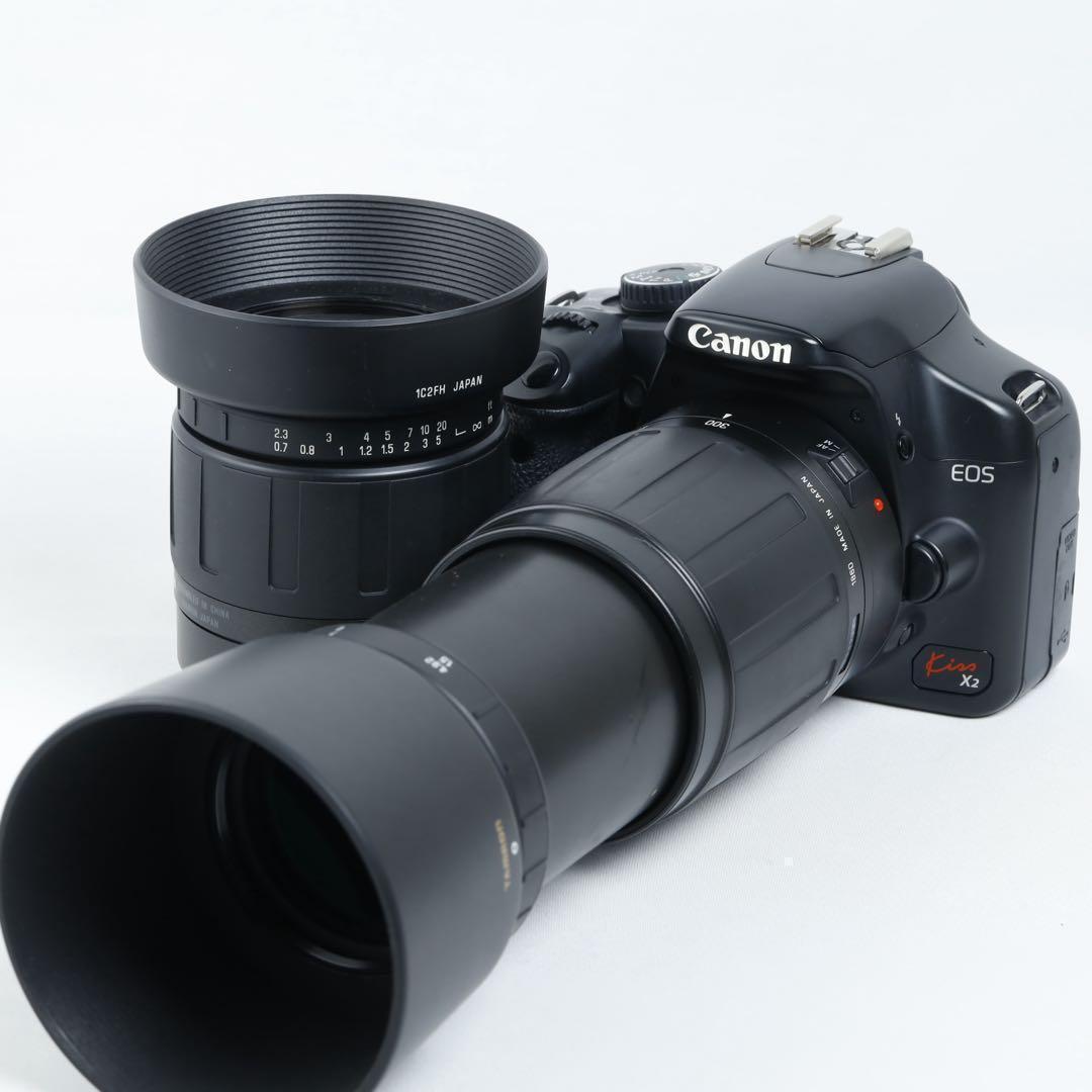EOS kiss x2⭐️ダブルレンズ⭐️初心者おすすめ⭐️スマホ転送⭐️