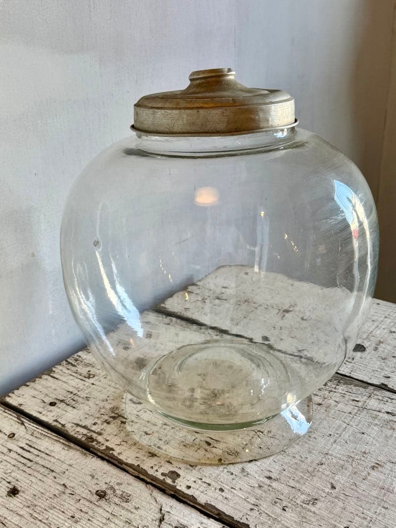 地球瓶 蓋付 ガラス瓶 駄菓子屋 昭和レトロ