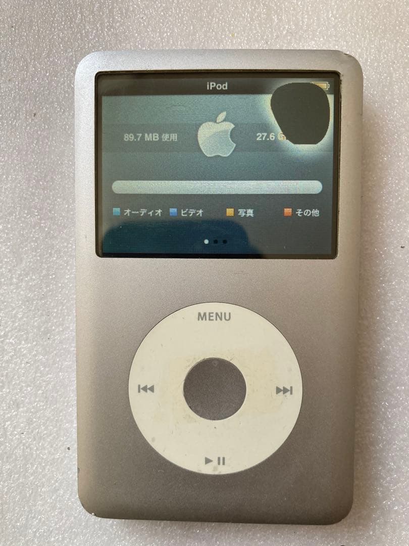 iPod classic 6世代 載せ替え30GB 動作確認済　バッテリー元気