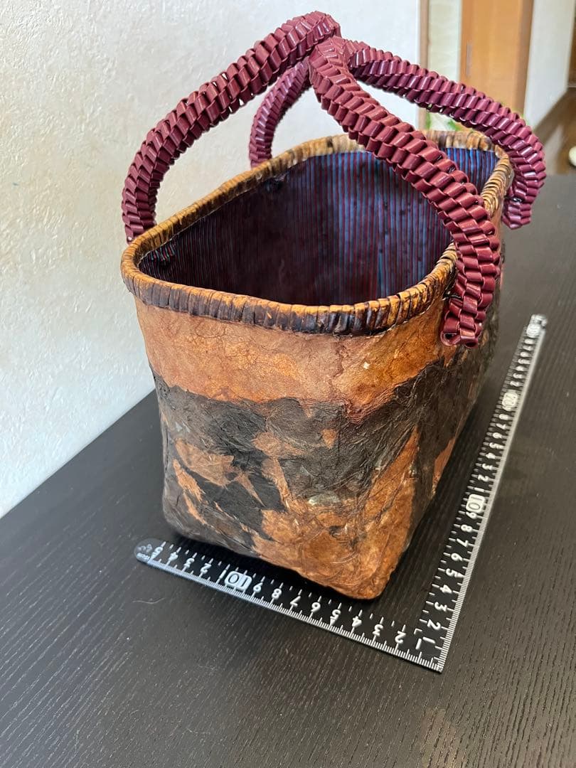 一閑張りかごバッグ