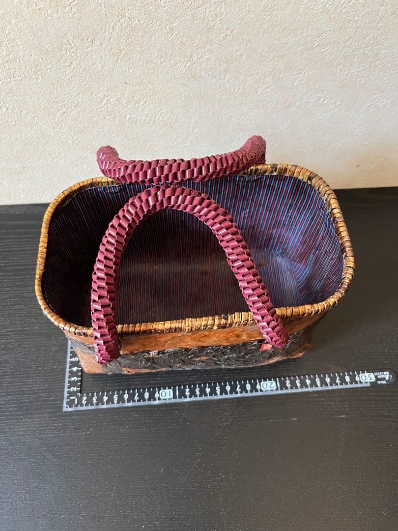 一閑張りかごバッグ