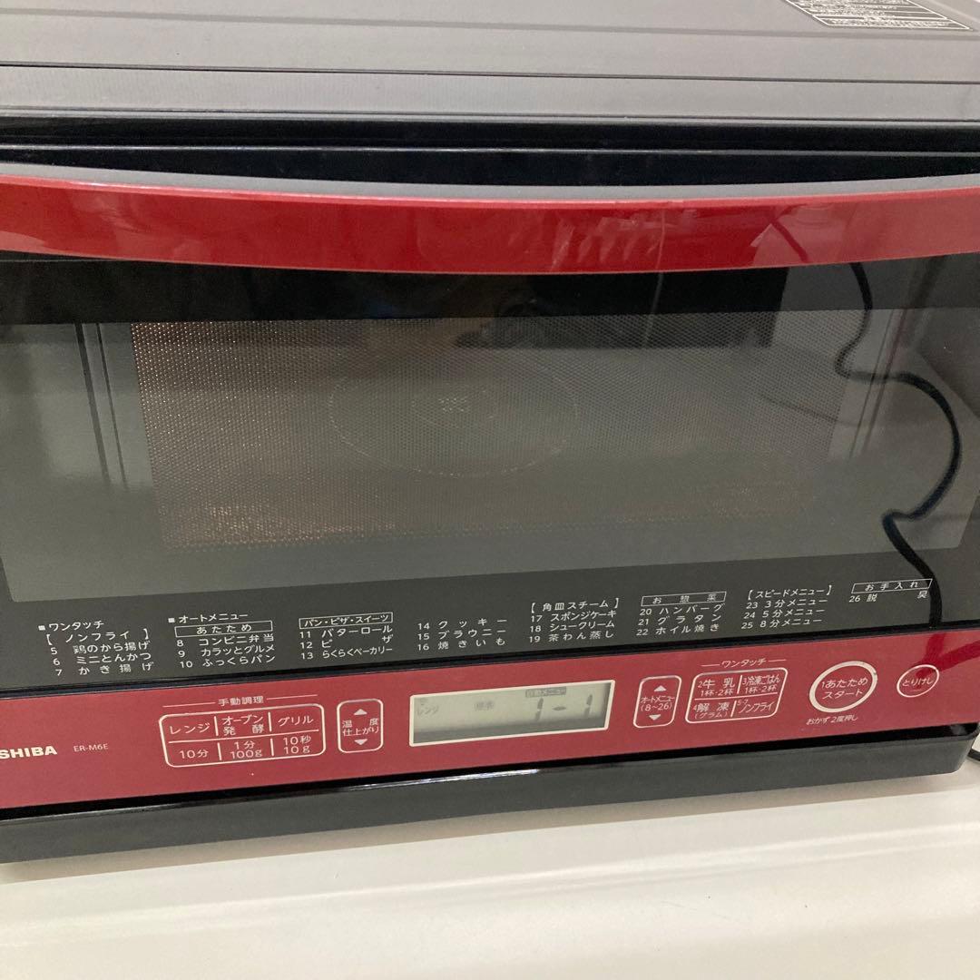 TOSHIBA オーブンレンジ 赤　ER-M6E　Ｂ１