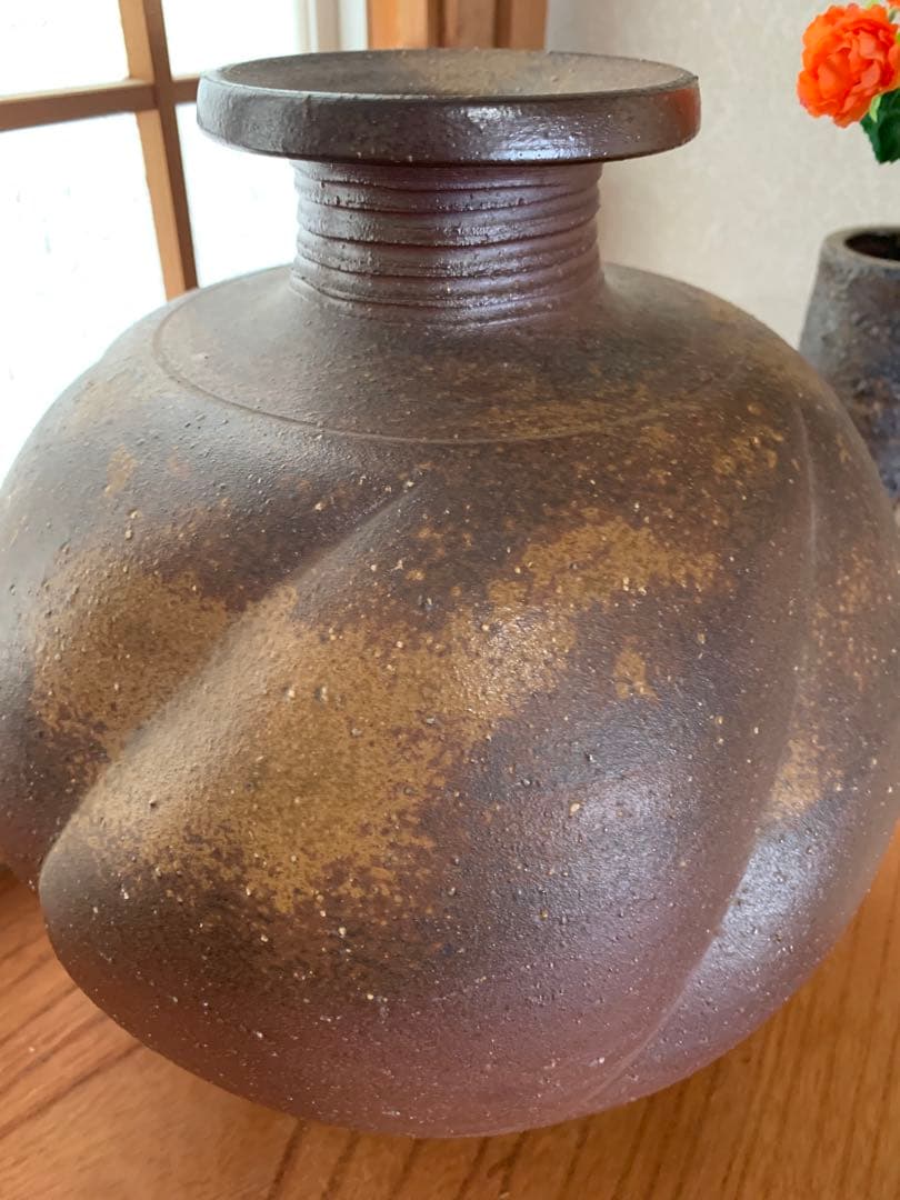 備前焼　壺　花瓶　陶芸　焼物　2点セット