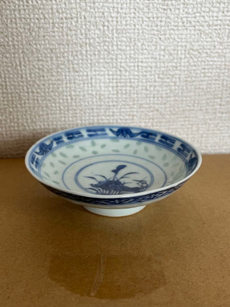 中国美術　清時代蓋茶碗康煕年製　染付