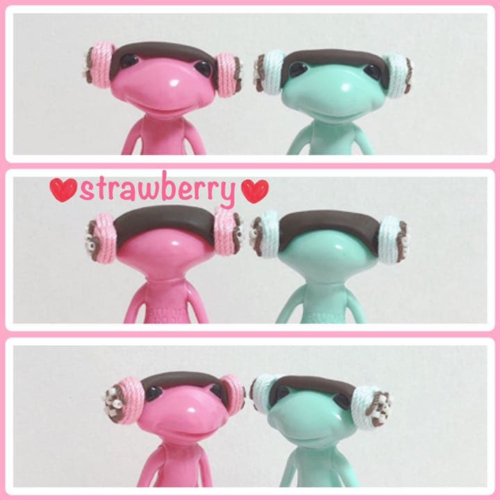 追加♡ハートチョコイヤーマフラー(イチゴ)♡