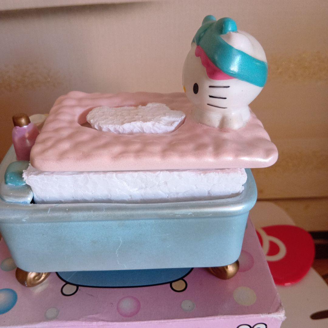 レア　サンリオ キティ　 陶器ミニティッシュケース　ピンク✖ブルー新品