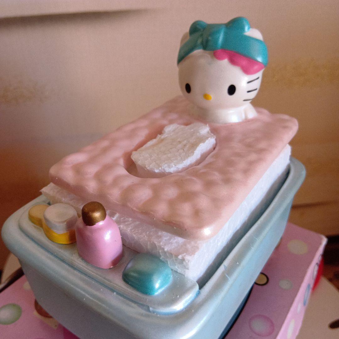 レア　サンリオ キティ　 陶器ミニティッシュケース　ピンク✖ブルー新品