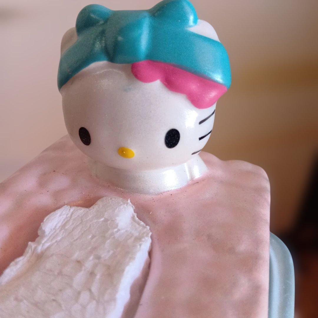 レア　サンリオ キティ　 陶器ミニティッシュケース　ピンク✖ブルー新品