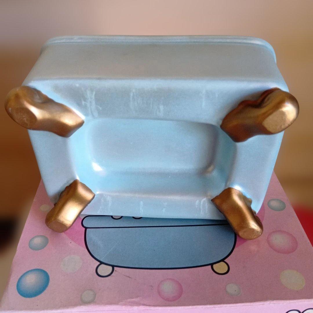 レア　サンリオ キティ　 陶器ミニティッシュケース　ピンク✖ブルー新品