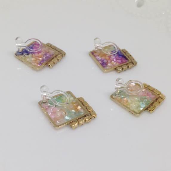 シェルとストーンのearring