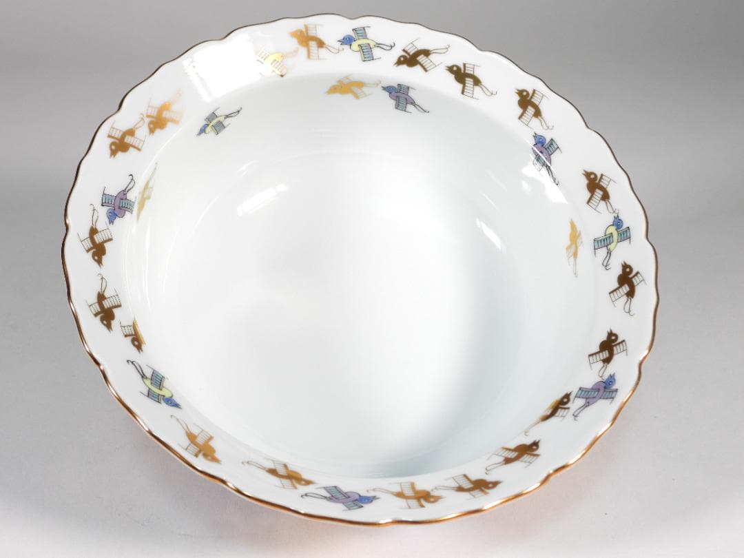 有田焼 其泉 金彩千鳥祥瑞 大鉢 菓子鉢　深鉢　賞美堂