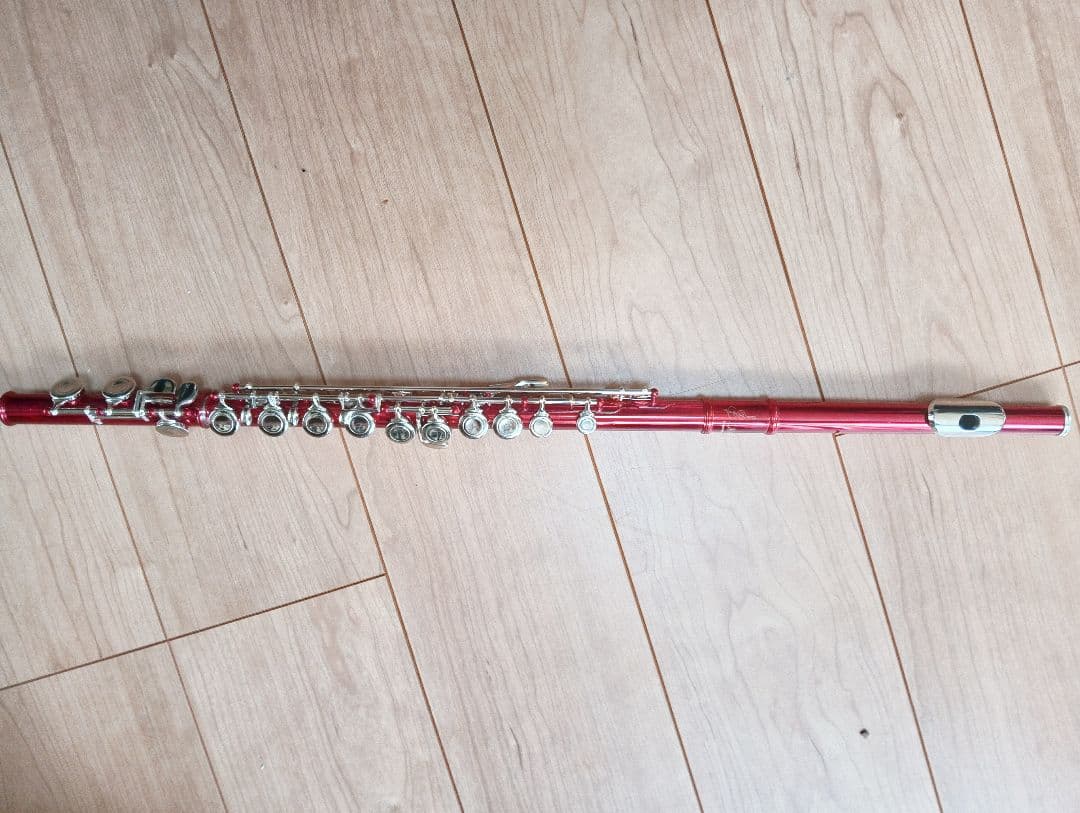 〘値下げ〙 赤色フルート 本体 銀メッキキー付き※ ※即購入禁止！事前コメ下さい