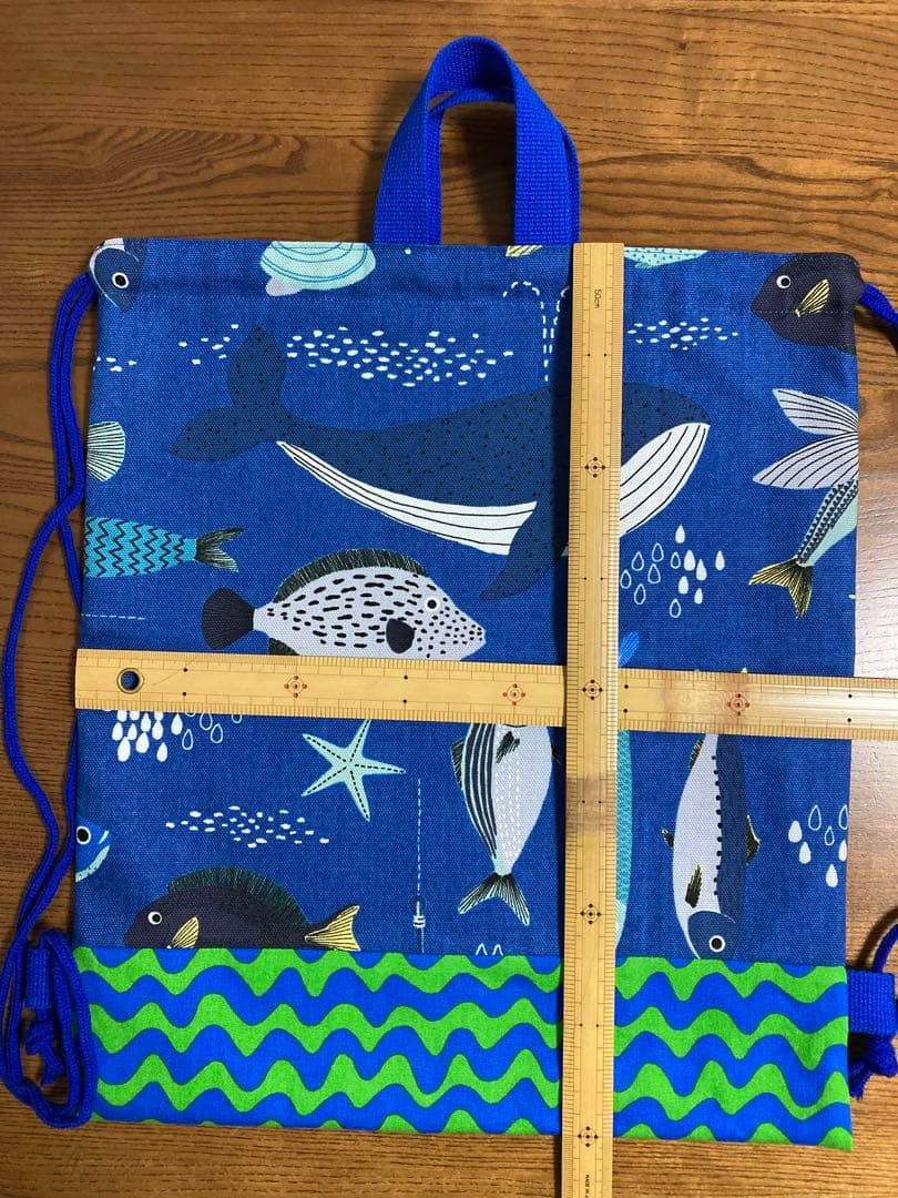 クジラと魚　体操服袋　コップ袋　お弁当袋　3点