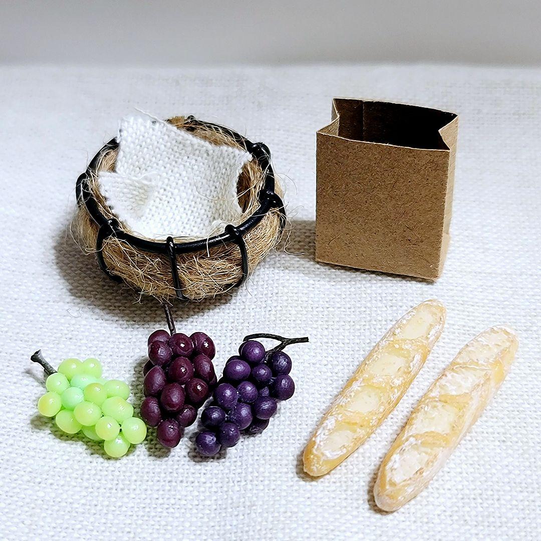 ミニチュアフード☆ミニチュアパン☆ワイン箱セット