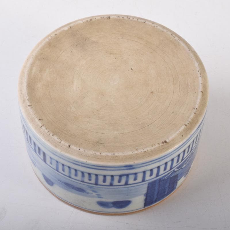 伊万里焼　古伊万里　染付　山水人物文　二段重箱　時代合わせ箱　C　7472