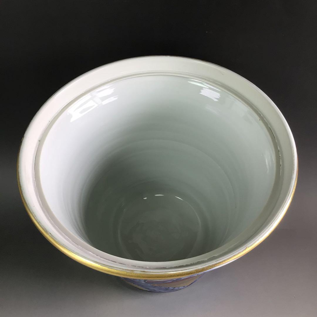 Ｒ２９６　水指　『在銘』『金地』『老松文』『末広水指』　木箱　茶道具