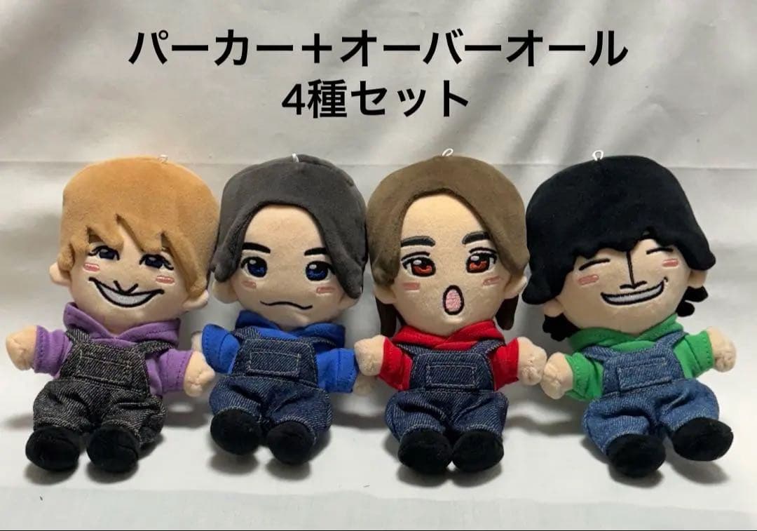 ユキグミ様おまとめリクエスト　Aぇ　パーカー＋オーバーオール4色セット　ぬい服
